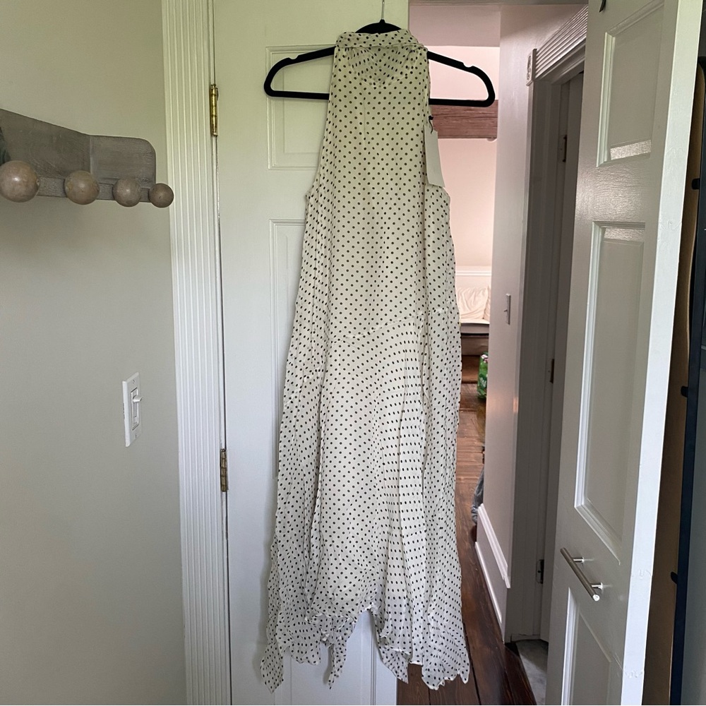 NWT Zara Polka Dot Halter Tie Dress